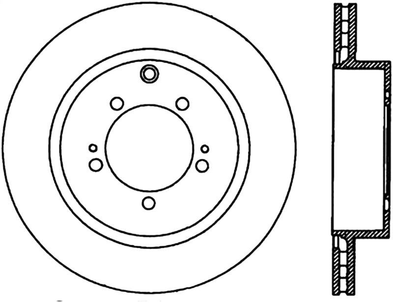 Rotor arrière droit fendu StopTech Power Slot 03-06 Evo 8 &amp; 9 Cryo