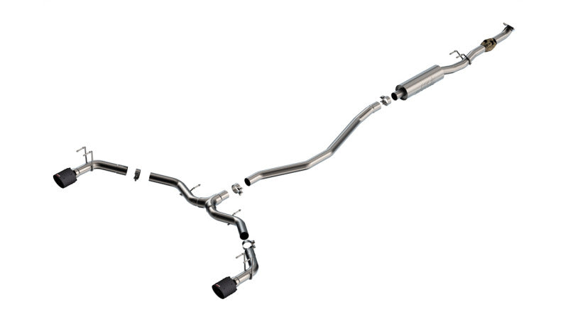 Borla 2023 Integra/22-23 Civic Si 1,5 L 4 cylindres MT FWD 4DR 2,50 pouces S-Type Catback Exhaust Fibre de carbone