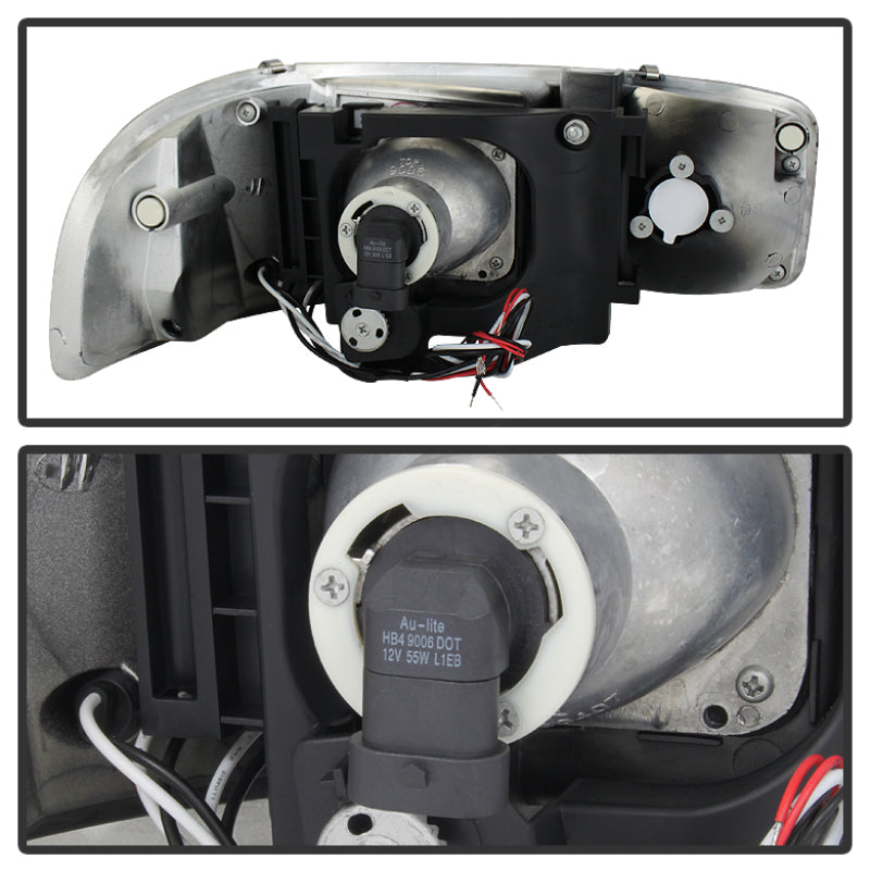 Phares de projecteur Spyder GMC Sierra 1500/2500/3500 99-06 LED Halo LED Fumée PRO-YD-CDE00-HL-SMC