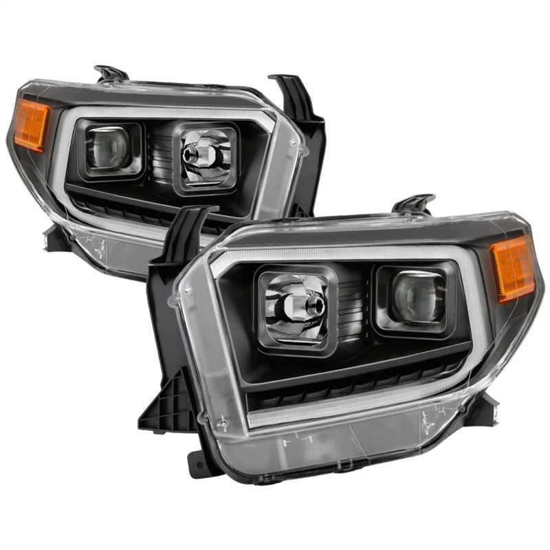 Phares de projecteur à barre lumineuse à DEL DRL xTune 14-17 pour Toyota Tundra - Noir (PRO-JH-TTU14-LB-BK)
