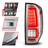Feux arrière à LED ANZO 2014-2021 Toyota Tundra Boîtier chromé/lentille transparente