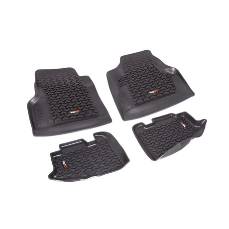 Revêtement de sol avant/arrière Rugged Ridge noir pour Jeep Wrangler TJ 1997-2006