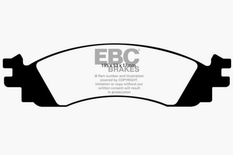 Plaquettes de frein avant EBC Yellowstuff pour Ford Explorer 4.0 2WD 06-10