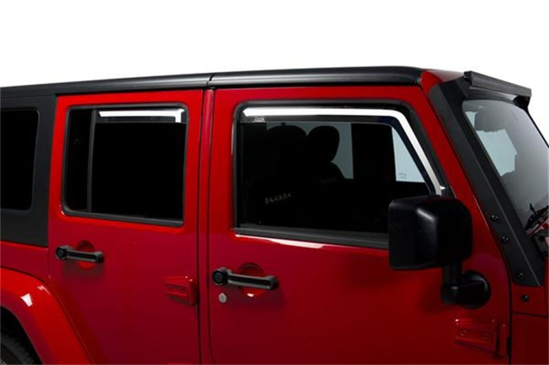 Putco 07-18 Jeep Wrangler JK - 4 Door Element Tinted Window Visors