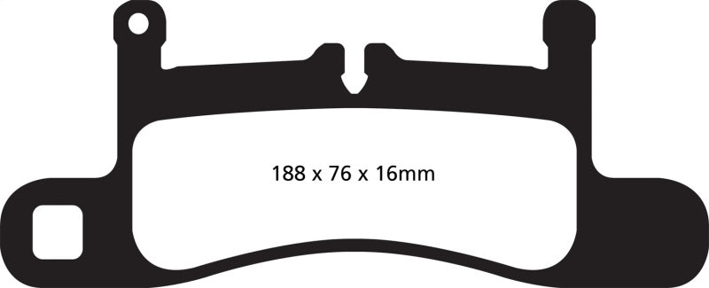 Plaquettes de frein arrière EBC 12-15 Porsche 911 (991) (rotor en fonte uniquement) 3.4 Carrera Yellowstuff