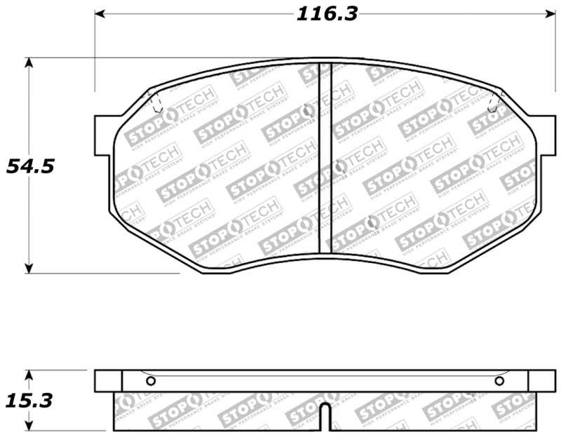 Plaquettes de frein sport StopTech avec cales et matériel - arrière