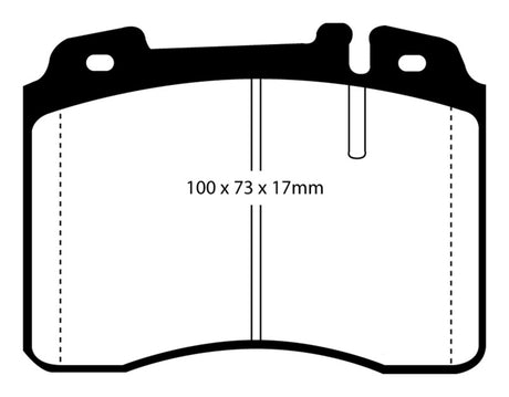 Plaquettes de frein avant EBC 92-96 Ferrari 512TR 5.0 Redstuff
