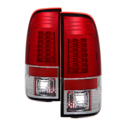 Spyder Ford F150 Styleside 97-03/F250 Version 2 LED Tail Lights Red Clear ALT-YD-FF15097-LED-G2-RC