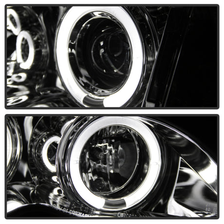Phares de projecteur Spyder BMW E46 Série 3 02-05 4DR 1 pièce LED Halo Chrm PRO-YD-BMWE4602-4D-AM-C