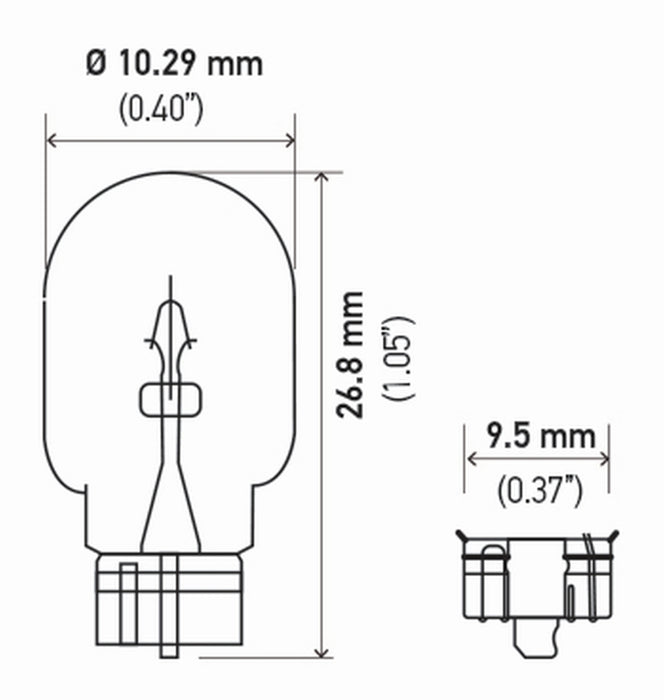 Ampoule Hella 2821 12V 3W W21X95D T325 E1 (2)