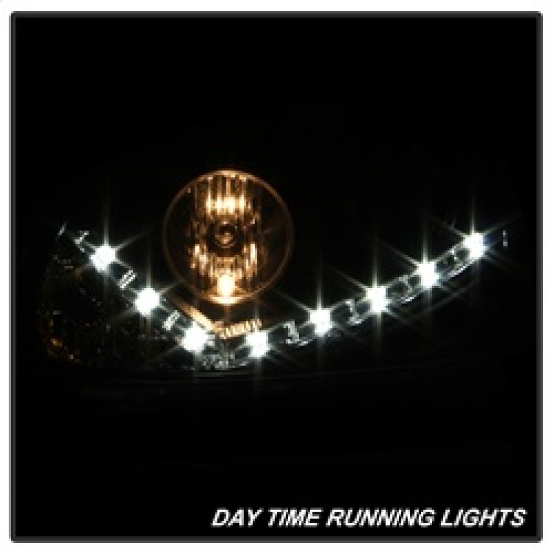 Spyder Volkswagen GTI 06-09/Jetta 06-09 Modèle halogène uniquement - DRL Noir PRO-YD-VG06-DRL-BK