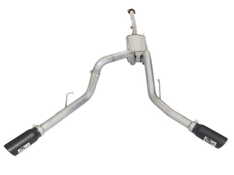 Échappement aFe MACHForce XP 3 pouces SS double sortie latérale CB avec embouts noirs 2015 Ford F150 5.0L V8 CC/SB EC/LB