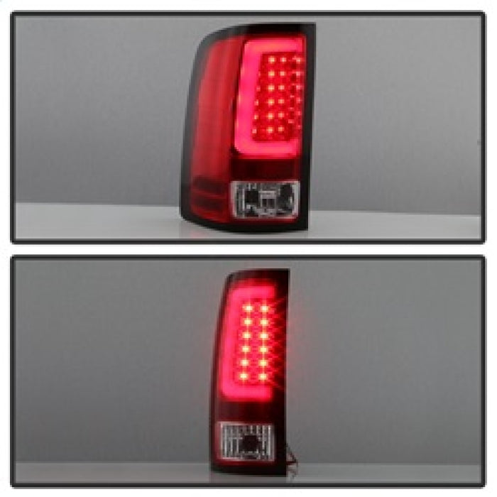 Barre lumineuse LED arrière Spyder 07-13 GMC Sierra 1500 V2 - Rouge transparent (ALT-YD-GS07V2-LBLED-RC)