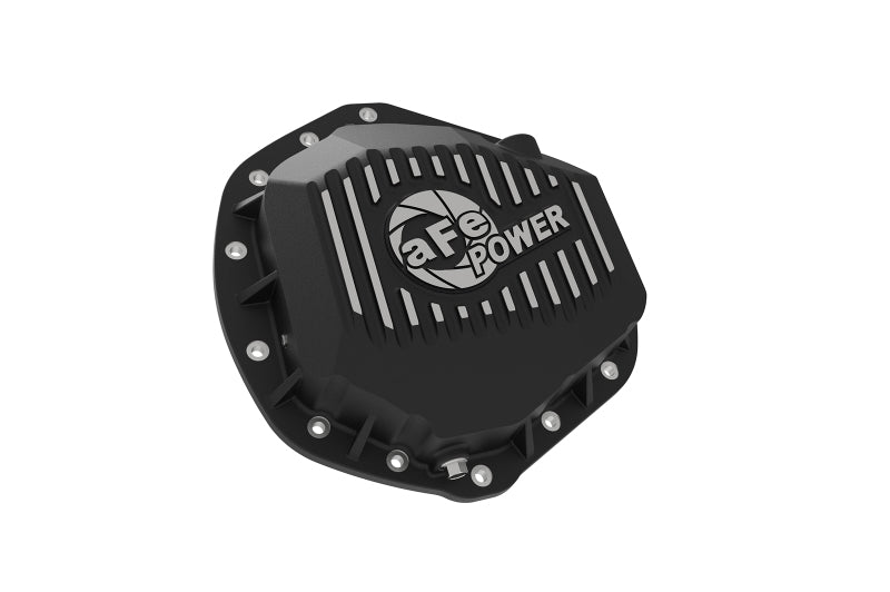 Couvercle de différentiel arrière aFe Power Pro Series noir avec ailettes usinées 14-18 Dodge Trucks 2500/3500