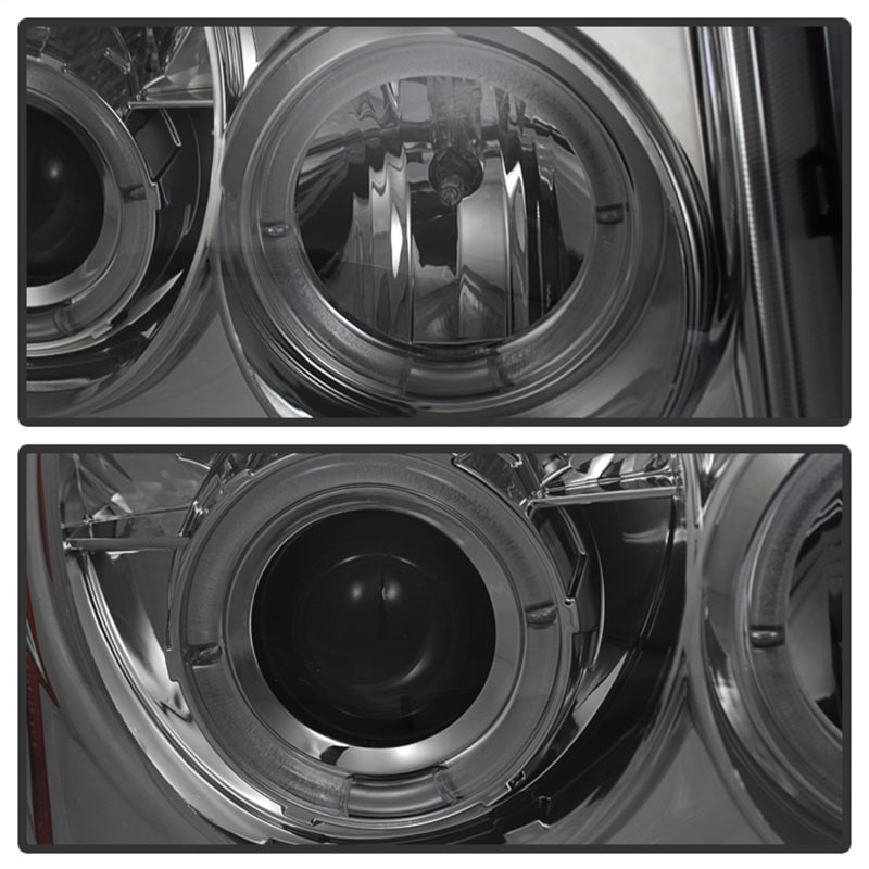 Phares de projecteur Spyder Jeep Grand Cherokee 05-07 LED Halo LED Smke PRO-YD-JGC05-HL-SMC