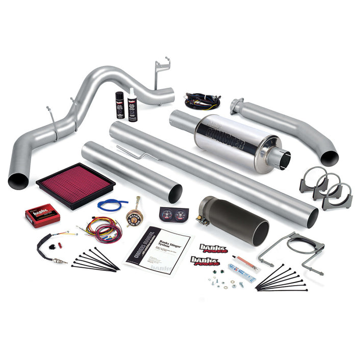 Banks Power 01 Dodge 5.9L 245Hp Ext Cab Stinger System - Échappement simple SS avec embout noir