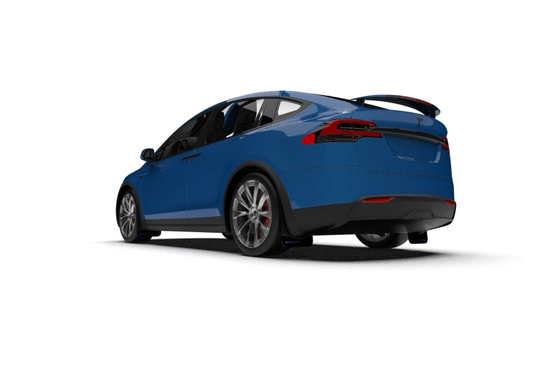 Garde-boue Rally Armor 2022 Tesla Model X Black UR avec logo bleu