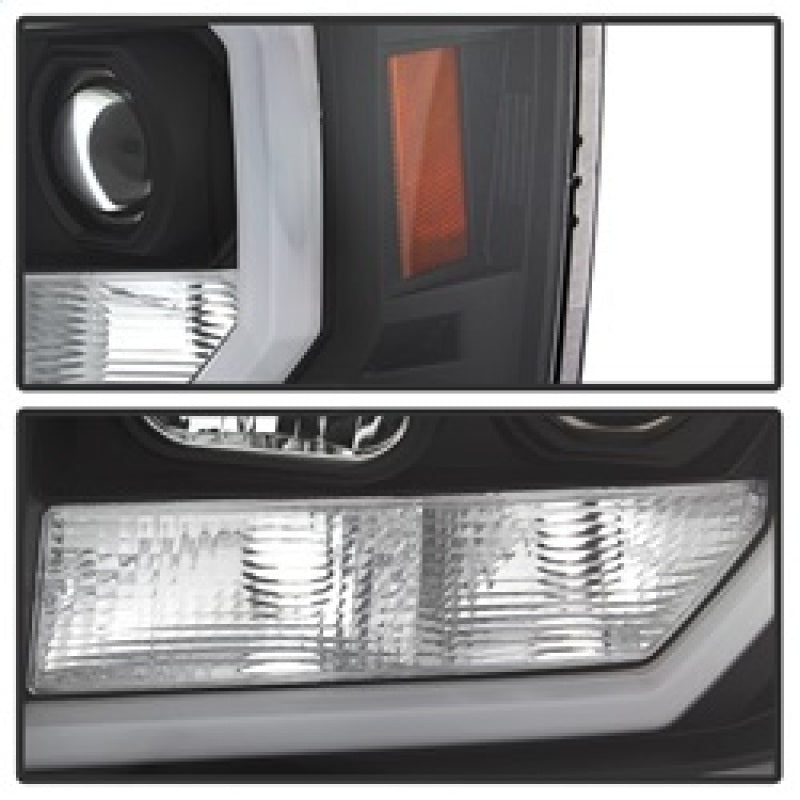 Phares de projecteur Spyder GMC Sierra 1500/2500/3500 07-13 V2 - Noir PRO-YD-GS07V2-LBDRL-BK