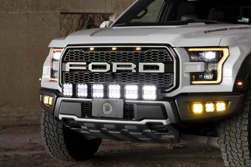 Kit de barre lumineuse CrossLink pour calandre Ford Raptor SS5 17-20 de Diode Dynamics - Combo jaune sport