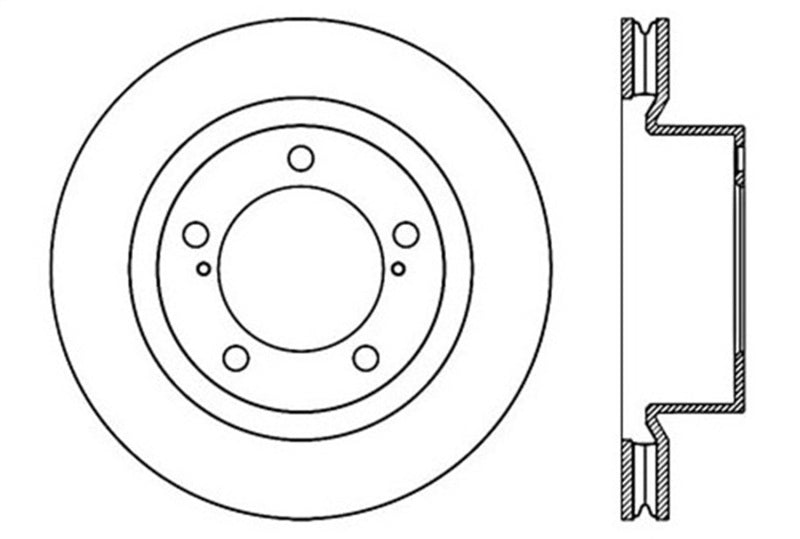 Disque de frein avant en carbone cryogénique de qualité supérieure Stoptech 08-11/13-18 pour Toyota Land Cruiser