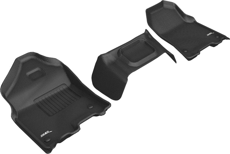 Tapis de sol 3D MAXpider pour Dodge Ram 1500 Crew Cab/Quad Cab Kagu 1ère rangée 2019-2020 - Noir