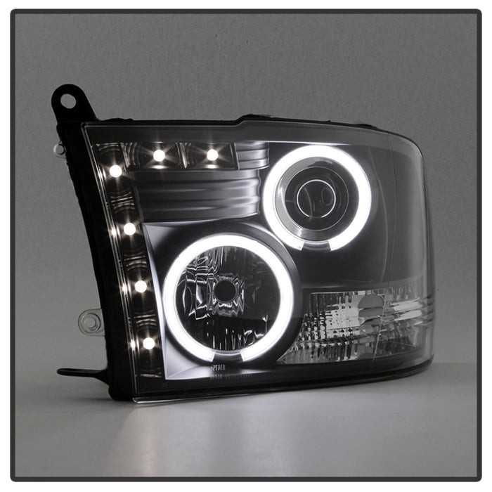 Phares de projecteur Spyder Dodge Ram 1500 09-14 Halogène-CCFL Halo LED - Noir PRO-YD-DR09-CCFL-BK