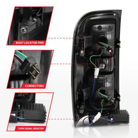 Feux arrière à LED ANZO 2014-2018 Chevy Silverado 1500 Fumés
