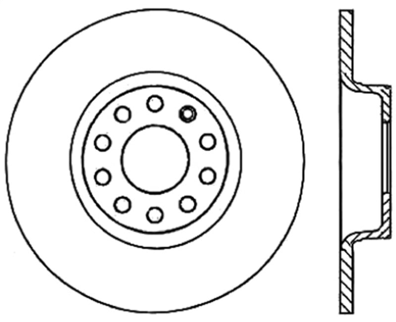 Rotor arrière droit percé StopTech 06-11 Audi A3 / 06-09 VW GTI Mk V / 05-10 Jetta (sauf break)