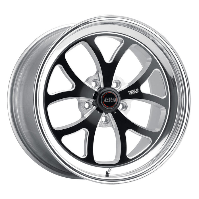 Roue noire Weld S76 17 x 10,5 / 5 x 4,75 BP / 7,2 po BS (plaquette haute) - Sans verrou de talon