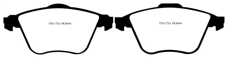 Plaquettes de frein avant EBC 07-13 Mazda 3 2.3 Turbo Redstuff