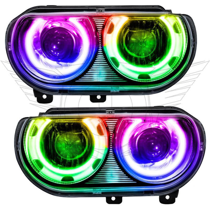 Oracle 08-14 Dodge Challenger SMD HL (style HID) - ColorSHIFT Dynamic VOIR LA GARANTIE