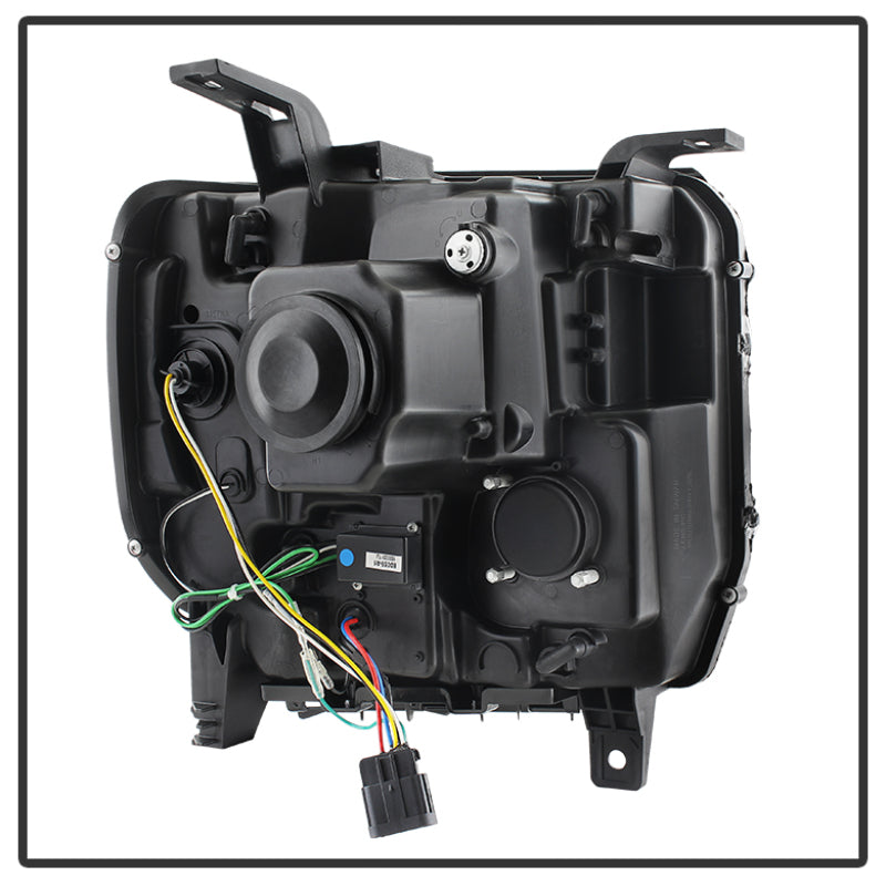 Phares de projecteur Spyder GMC Sierra 14-16 Barre lumineuse DRL Chrome PRO-YD-GS14-LBDRL-C