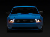 Raxiom 10-12 Ford Mustang LED Projector Headlights SEQL Turn Signals- Blk Housing (Clear Lens)
