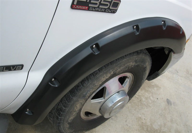 Lund 99-07 Ford F-250 RX-Rivet Style Textured Elite Series Fender Flares - Black (2 Pc.)