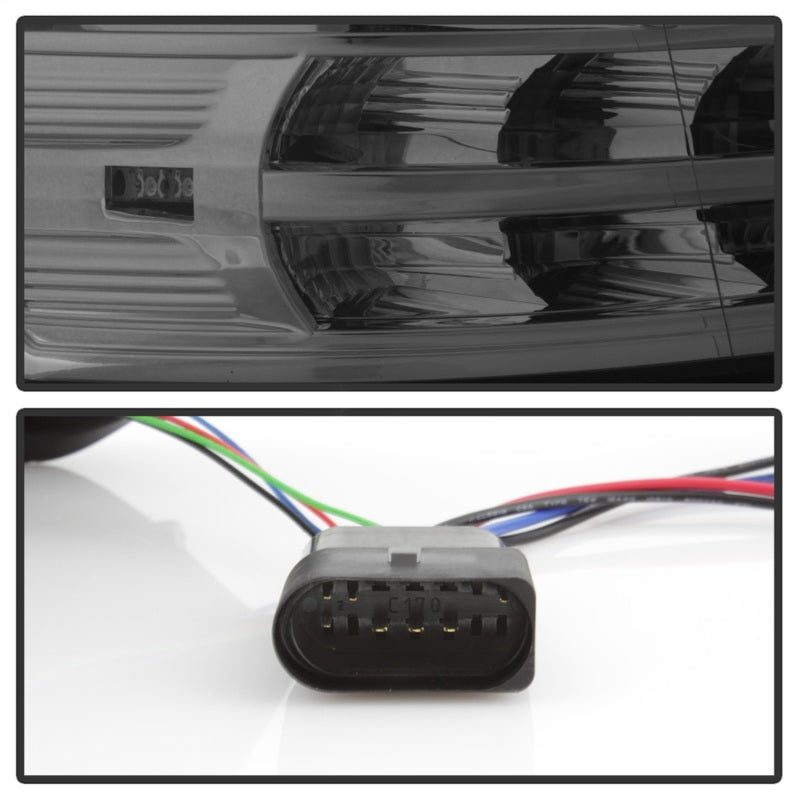 Phares de projecteur Spyder Dodge Ram 13-15 Barre lumineuse DRL Fumée PRO-YD-DR13-LBDRL-SM