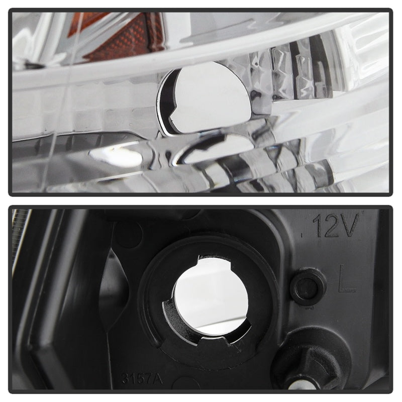 Phare avant Spyder 09-16 Dodge Ram 1500 Ver 2 Proj - Barre lumineuse clignotante - Chro - PRO-YD-DR09V2-SB-C