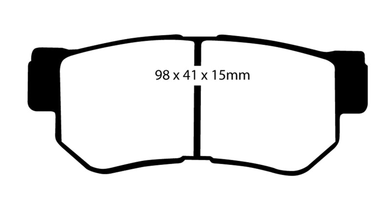 Plaquettes de frein arrière EBC 01-06 Hyundai Santa Fe 2.4 Greenstuff