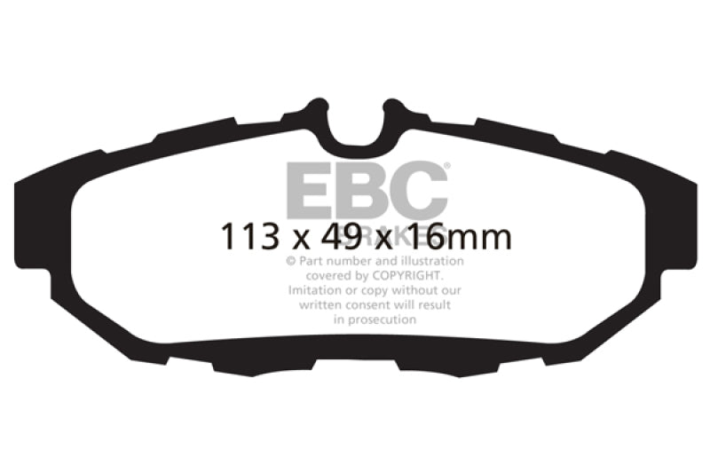 Plaquettes de frein arrière EBC 10-14 Ford Mustang 3.7 Greenstuff