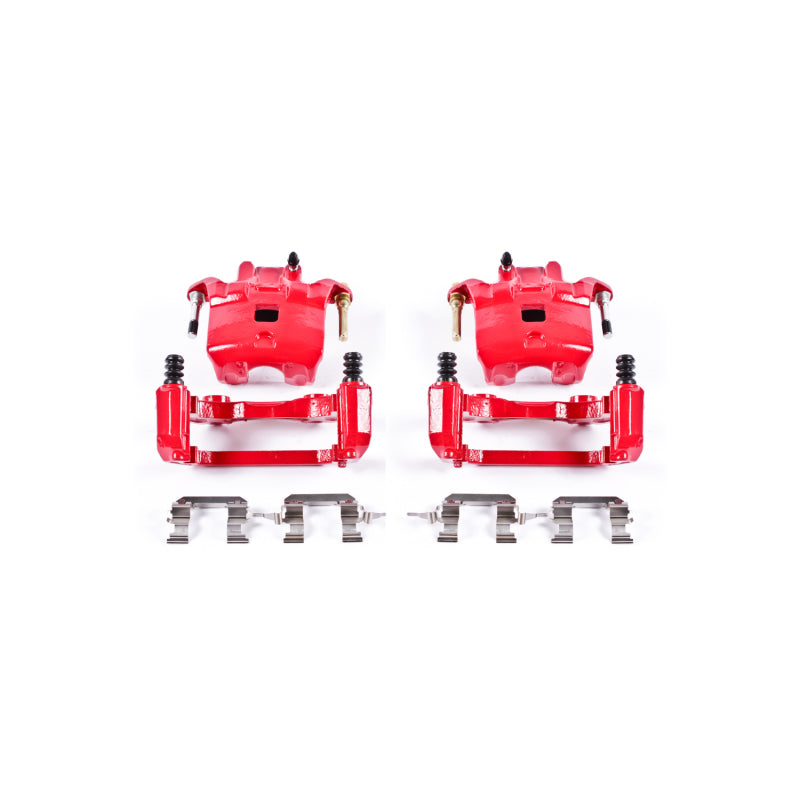 Étriers avant rouges Power Stop 02-04 Infiniti I35 avec supports - Paire