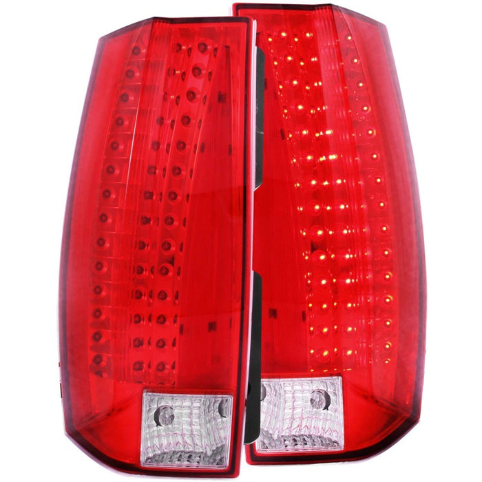 Feux arrière à LED ANZO 2007-2014 Chevrolet Suburban Rouge/Transparent - Look Escalade