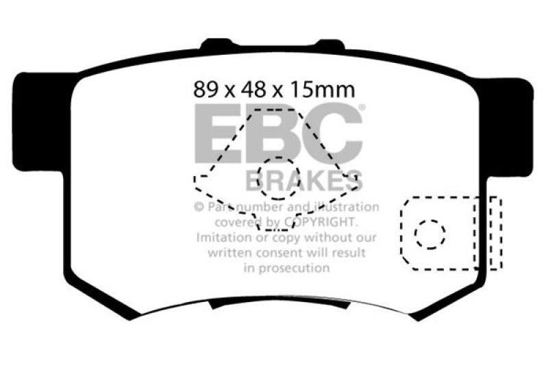 Plaquettes de frein arrière EBC 10-12 Acura RDX 2.3 Turbo Greenstuff