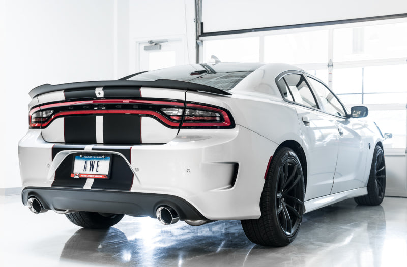 Échappement AWE Tuning 2015+ Dodge Charger 6.4L/6.2L Supercharged Track Edition - Embouts chromés argentés