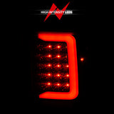 Feux arrière à LED ANZO 1993-1997 Ford Ranger avec barre lumineuse, boîtier noir, lentille transparente
