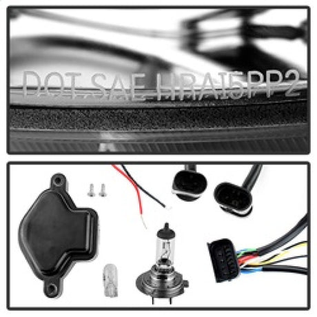 Phares de projecteur Spyder BMW E46 Série 3 02-05 4DR 1 pièce LED Halo Chrm PRO-YD-BMWE4602-4D-AM-C