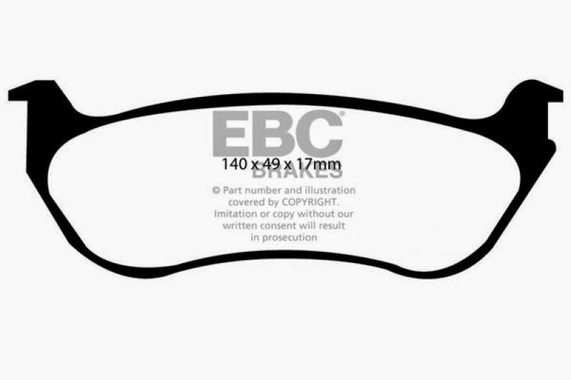 Plaquettes de frein arrière EBC Ultimax2 pour Ford Crown Victoria 4.6 (pistons phénoliques) 95-97