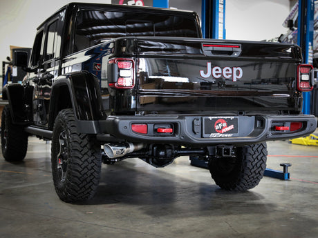 Échappement arrière en acier inoxydable aFe Apollo GT Series 409 pour Jeep Gladiator 3,6 L 2020 - Embout poli