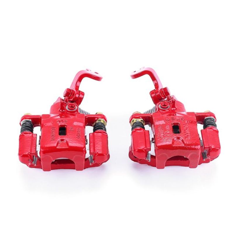 Étriers arrière rouges Power Stop 05-06 Hyundai Elantra avec supports - Paire