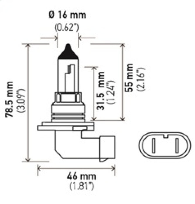 Ampoules halogènes blanches Hella Optilux XB HB4 12 V 80 W (lot de 2)