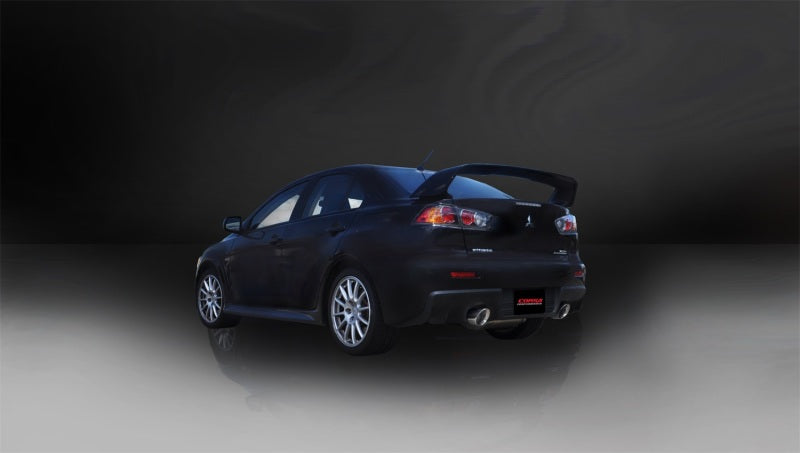 Corsa 08-14 Mitsubishi Lancer Evolution X Sedan 2.0L Polished Sport Double Cat-Back Échappement arrière