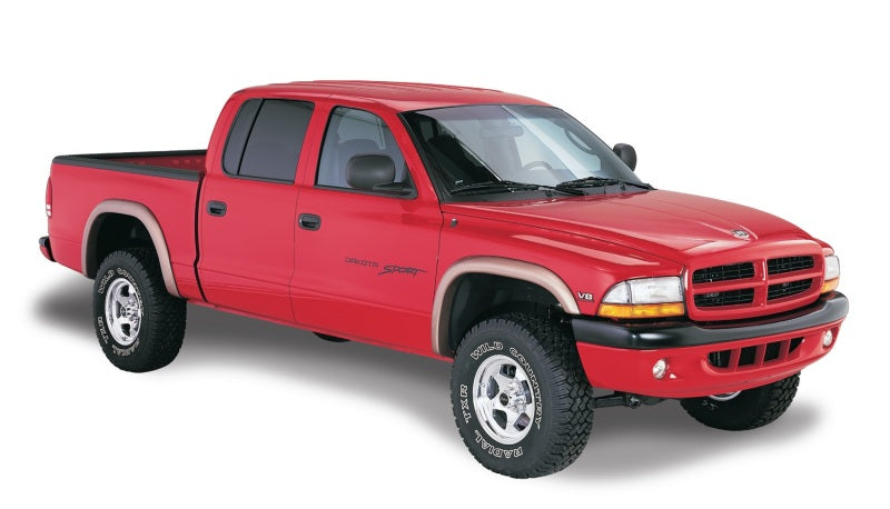 Bushwacker 97-04 Dodge Dakota Fleetside Extend-A-Fender Style Flares 4pc - Black